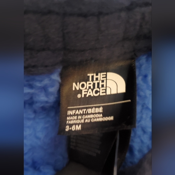 North Face Fuzzy Infant Baby Boy Plushee Fleece Pant Blue Size 3-6 Months New - Picture 4 of 5